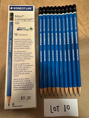 Staedtler Mars Lumograph Writing, Drawing, Sketching Pencil (Box of 10)