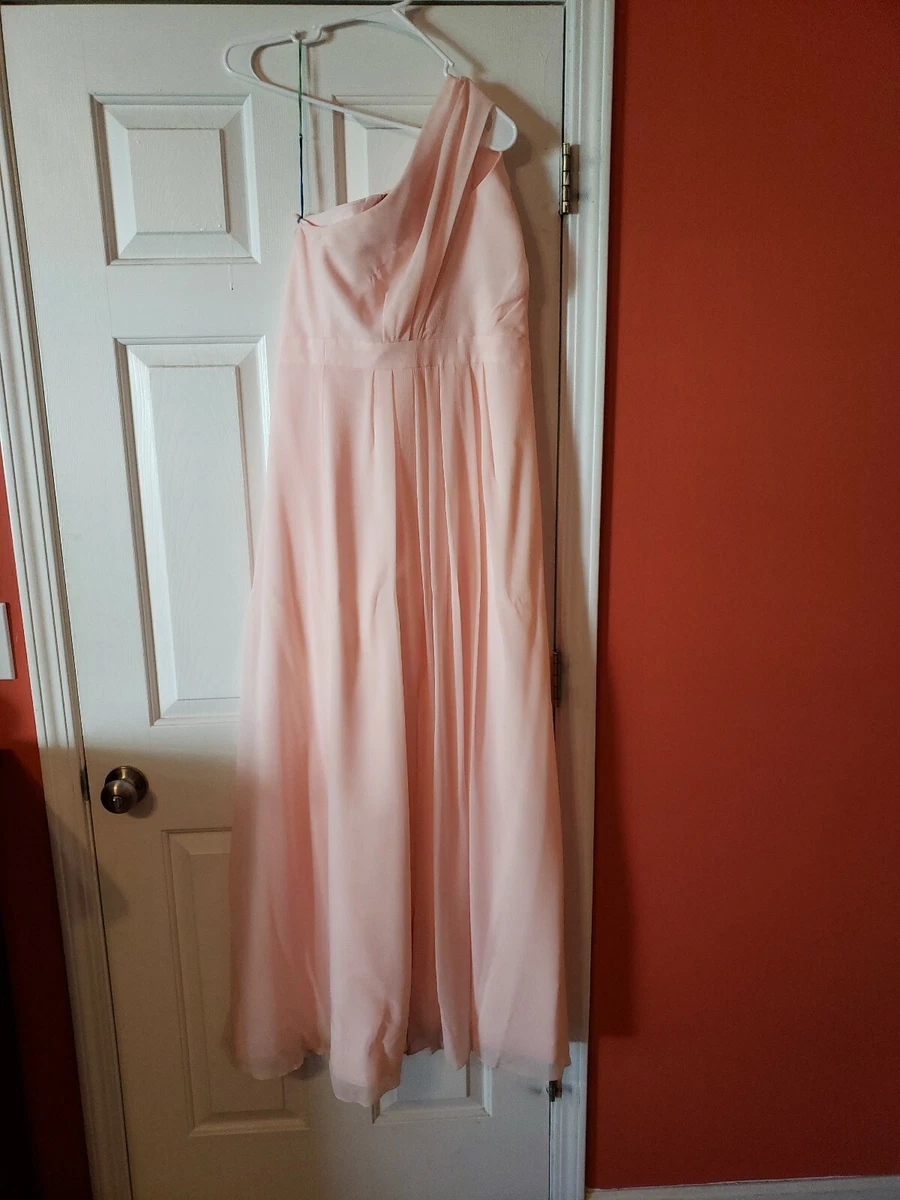 David's bridal clearance one shoulder chiffon
