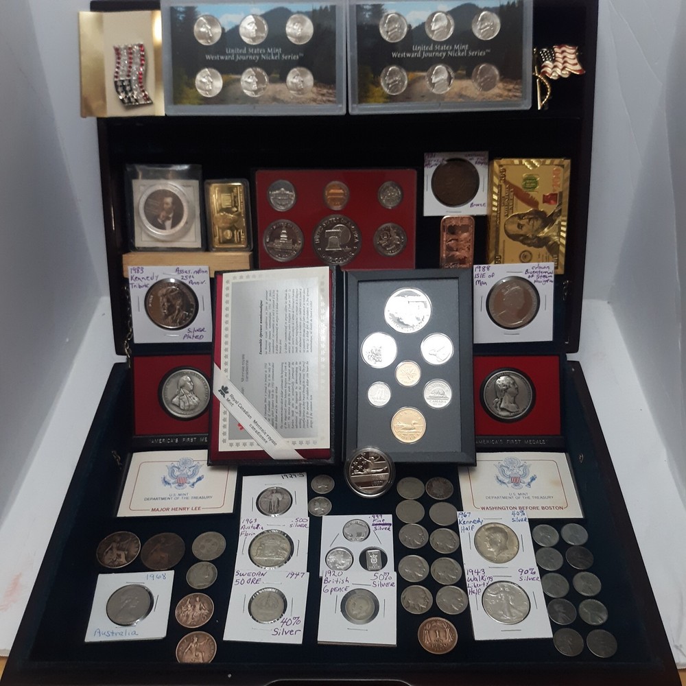 Estate Coin Lot Collection CANADIAN PROOF SET Foreign Silver MERCURY DIMES C Pic