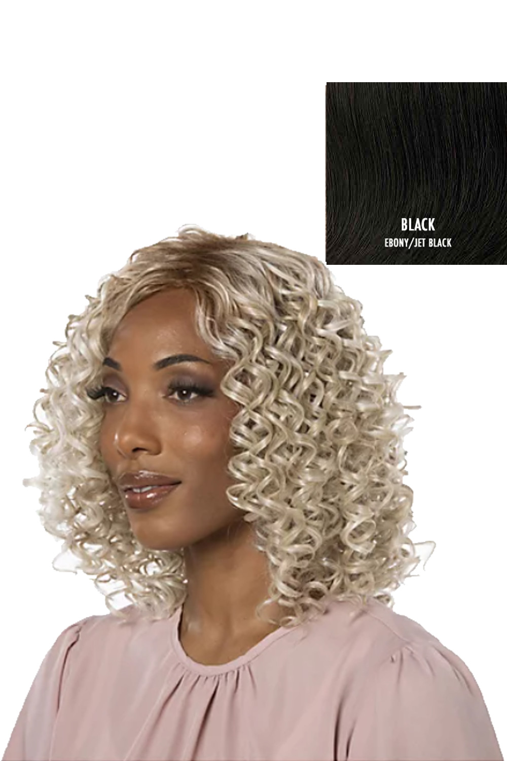 Синтетический парик Toni Brattin с текстурированными локонами, поддающийся термической обработке, Черный, Рег