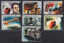 F-EX57989 GUINEA EQUATORIAL MNH 1972 ASTRONAUT MEMORIAL 7 SPACE COSMOS ROCKET.