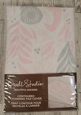 Dwell Studios Contoured Changing Pad Cover Pink Baby Nursery Velvety Soft FLAW
