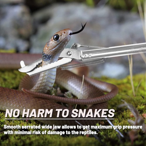 47" Heavy Duty Snake Tongs Hook Reptile Grabber Catcher Wide Jaw Handling Tool - Picture 6 of 15