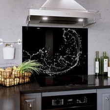 Glass Splashback Kitchen Cooker Panel ANY SIZE Abstract Art Water Bubbles Splash