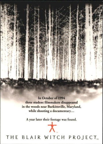 BLAIR WITCH PROJECT 1999 TOPPS SET OF 72 CARDS - Picture 1 of 1