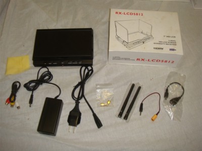 RX-LCD5812 7'' HD LCD SCREEN RC FPV DIVERSITY RECEIVER MONITOR HDMI IN (#3)-READ!