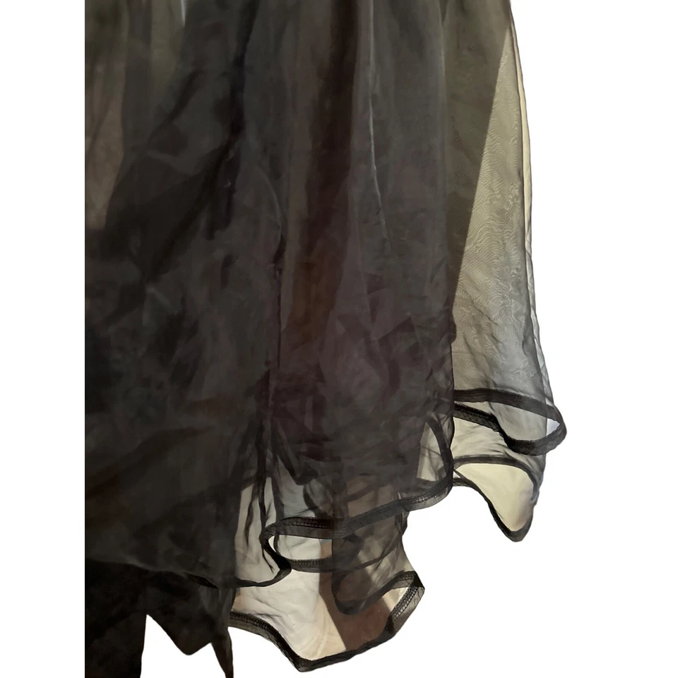 Elegant Black Lace & Mesh See through Evening Gown - 2XL - Image 3 of 4