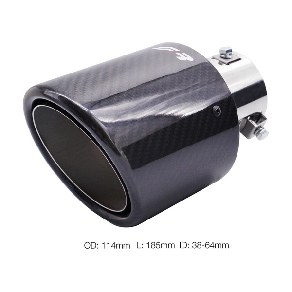 Abgewinkelter Runder Auslass Aus Carbon 114Mm TRX/121C Simoni Racing-image