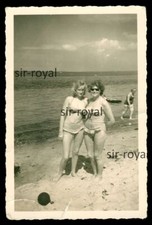 Pretty Women in Bikini on Beach - 1970s Swimwear Vintage - Photo 6x9cm