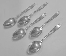 1847 Rogers AMBASSADOR 1918 5 Art Deco oval soup dessert place spoons