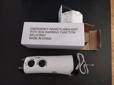 Emergency Radio Flashlight with SOS warning function Outdoor Plastic White