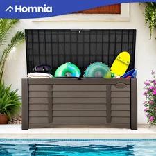 Outdoor Storage Deck Box 120 Gallon Large Container Waterproof Pool Patio Garden