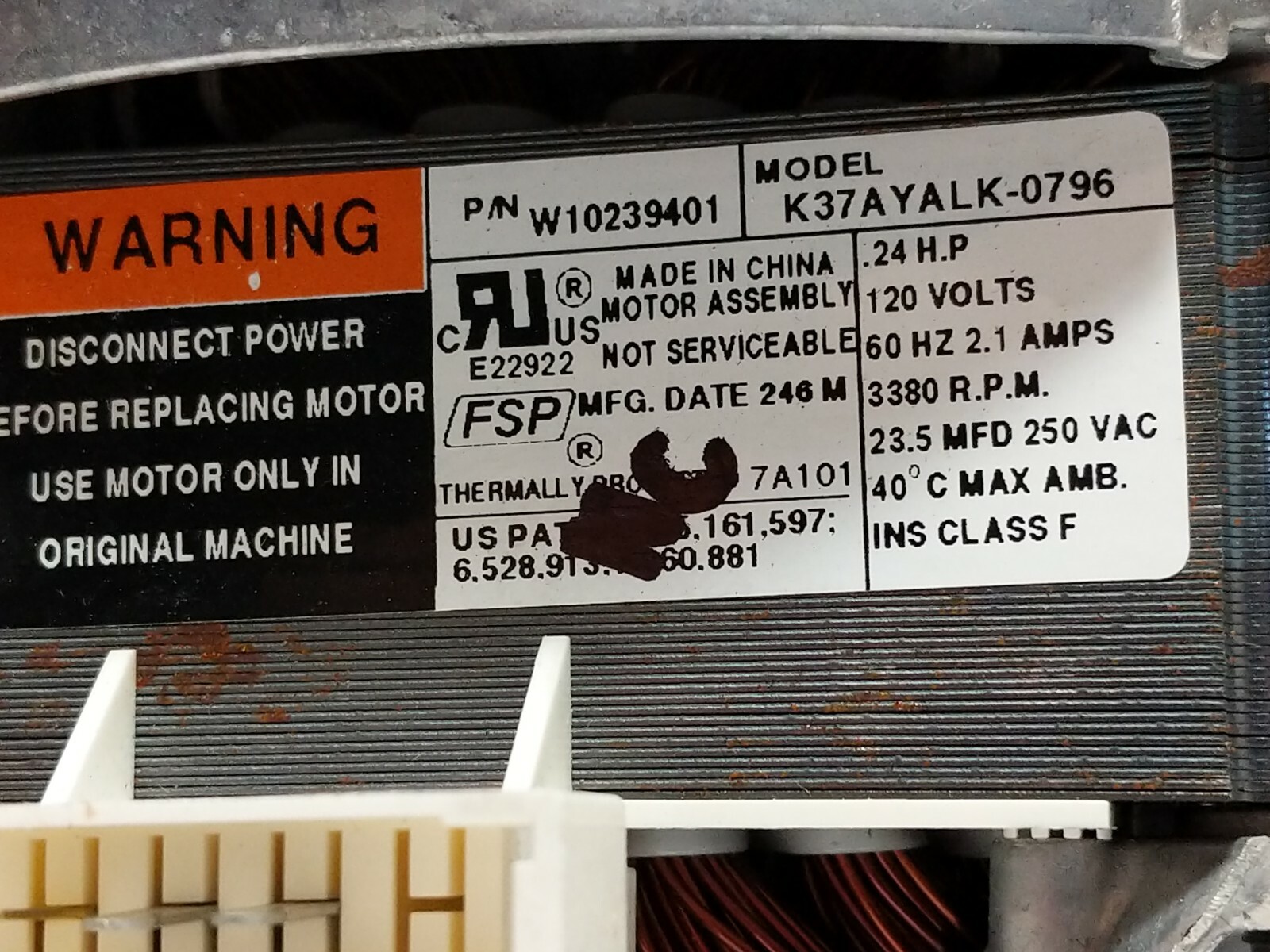 OEM KITCHENAID DISHWASHER CIRCULATION PUMP W10239401 eBay