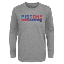 Outerstuff NBA Youth Boys Detroit Pistons Dri Tek Long Sleeve T-Shirt