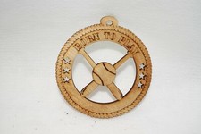 BORN TO PLAY BASEBALL AND BATS LASER CUT ORNAMENT