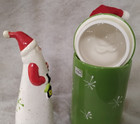 WCL Santa Christmas Ceramic Snack Jar/Canister & Coordinating Snowman-Lime Green — photo 10