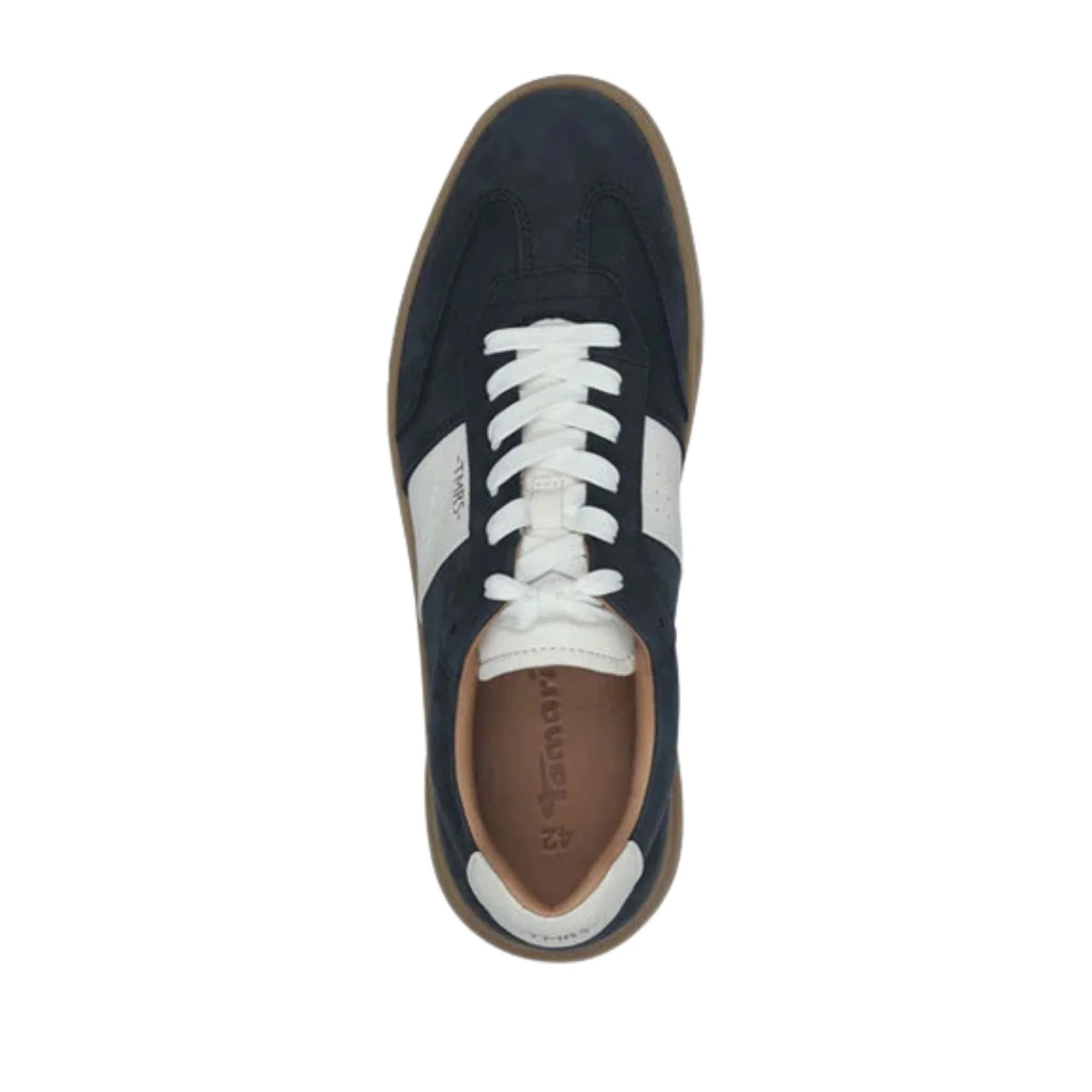 Sneakers casual da uomo Tamaris in pelle blu foto 3