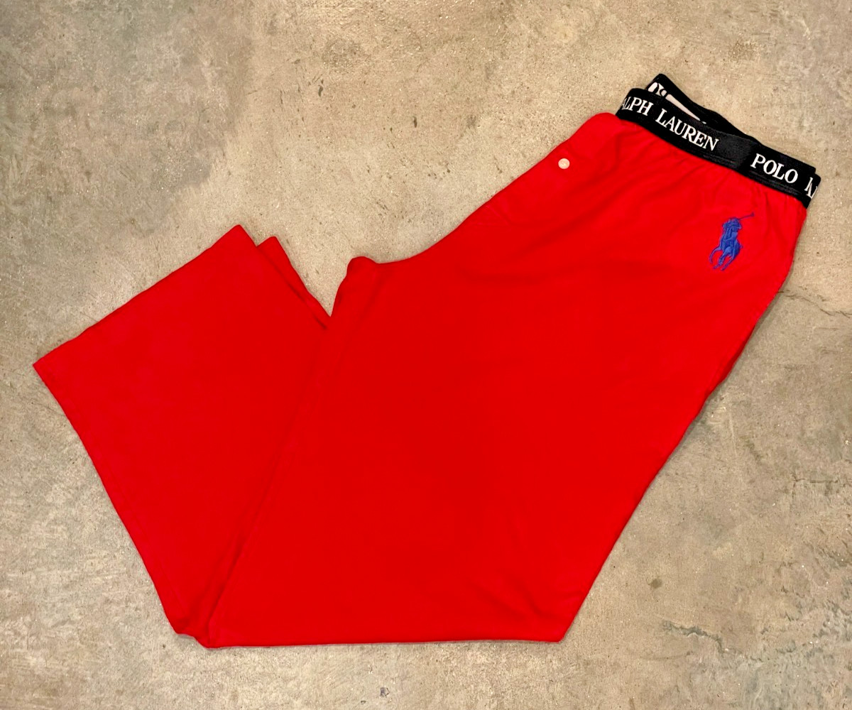 Polo Ralph Lauren Lounge Pants Mens L Red Cotton Big Pony Sleep Pajama Soft Knit thumbnail 11