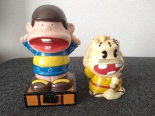 Genius Bakabomba Kabon & Lelele's Uncle Piggy Bank Set Showa Retro 2 Pack #b221e