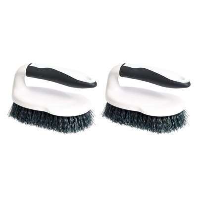 Amazon Basics Universal-Scheuerbürste, 2 Stück, Schwarz/Weiß