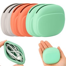 6-Pack Silicone Headphone  Cable Organizer Case   Mini Green,Pink,White
