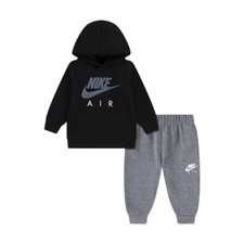 Nike Air Boys Hoodie Sweatshirt  Jogger Set Black/Gray Size L 7 - NEW W/TAGS