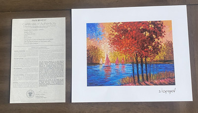 Slava Ilyayev ''Our River of Love'' Lithograph |COA| 12 x 10 | Park West | 2024