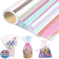 82 Ft X 17 In Cellophane Wrap for Gift Baskets Iridescent Cellophane Wrap Rol