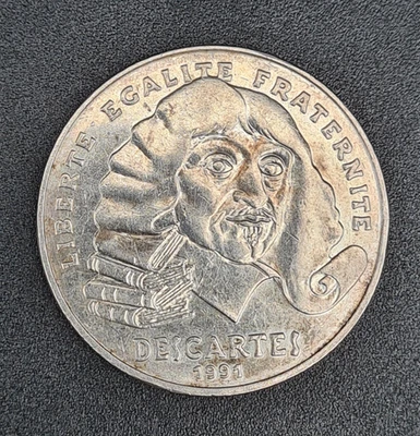 Pièce 100 Francs Argent 1991, Descartes - M22 - Photo 1/2