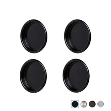 Enconker 4 Pack Closet Door Finger Pull 2-1/8”, Black Sliding Barn Door Hardw...
