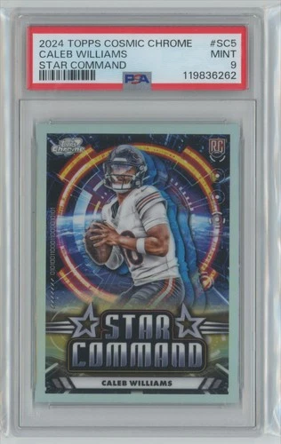 2024 Topps Chrome Cosmic Star Command Caleb Williams Rookie PSA 9 Chicago Bears