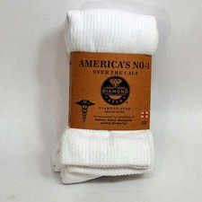 2 Pairs Men Diabetic Over the Calf Health Socks Knee High Circulatory Sz 10-13