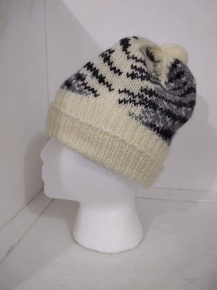 KATE SPADE New York Off White Gris Gorro Gorra Acrílico Mezcla Mohair Talla Única Foto 4 de 4