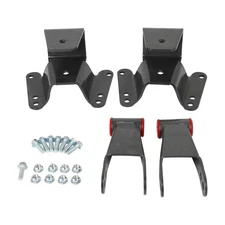 4" Drop Shackle+Hanger Leaf Spring Lowering Kit Rear For 1973-1987 Chevy C10 2WD