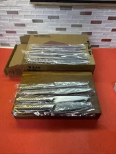 Global Steak Knife Box 8-Piece Set - Bamboo. NIB