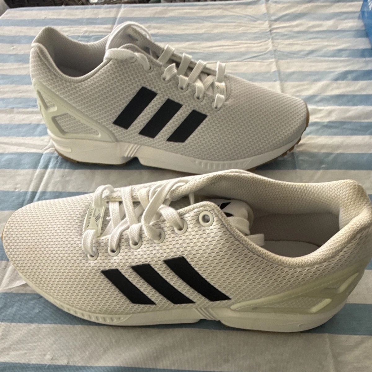 Adidas ZX Flux White Gum for sale | eBay