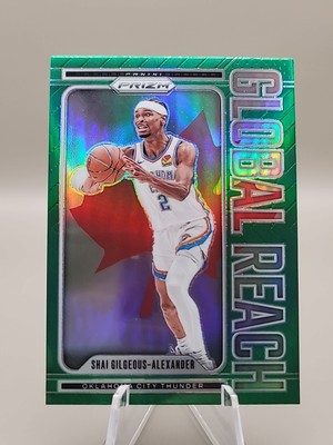 🔥2024-25 Panini Prizm Shai Gilgeous Alexander Global Reach Green