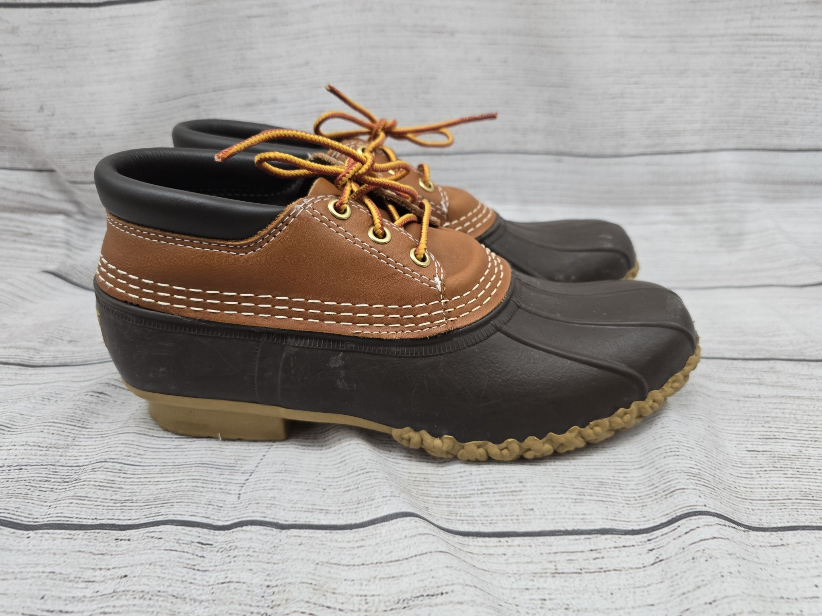 L.L.Bean Waterproof Rubber Moc Boot in Tan/Brown Women's Size 9N