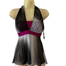 Leaping  Leotards Sparkle Halter Dance Top Woman Adult Size Medium