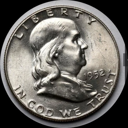 USA 1952-D Franklin half dollar old silver coin FBL Ch.BU #5115