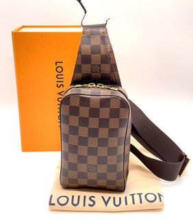 Auth Louis Vuitton Damier Ebene Geronimos N51994 Crossbody Bag W/DBag ＭＲ 0635