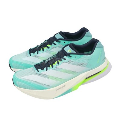 adidas Adizero Boston 13 M Flash Aqua White Lucid Lemon Men Road Running JS4945