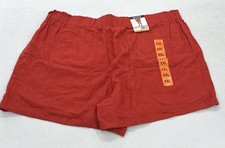 Briggs Women's Linen Blend Shorts, Orange, Size XXL