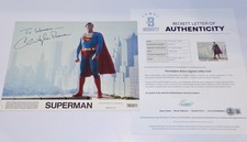 CHRISTOPHER REEVE Superman SIGNED 8x10 Lobby Card AUTO Full Beckett Letter COA