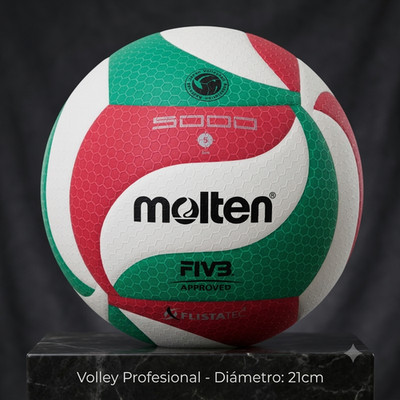 Balon Voleibol Molten V5M5000 Flistatec Oficial FIVB Profesional Tamaño 5 Nuevo