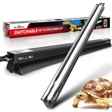REPTI ZOO Switchable UVB Light for Reptiles, 39W T5 UVB Light Combo Kit for T...