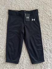 Under Armour Baseball Pants Youth Size Large New with Tags Black Tapered Fit