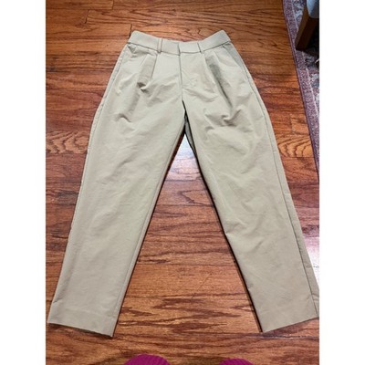 New Balance Womens Pleated Tapered Trousers Tan Khaki  Size M