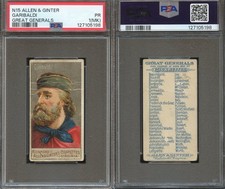 1888 N15 Allen & Ginter Great Generals ~ Garibaldi ~ PSA 1 (MK) ~ nice