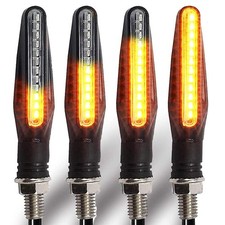Motorcycle Blinkers Indicator Turn Signal Amber Flowing Sequential Universal ...